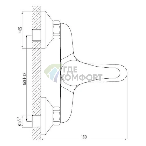 Смеситель Rossinka A A35-31 для ванны и душа: комфорт и стиль в каждой детали - фото 2