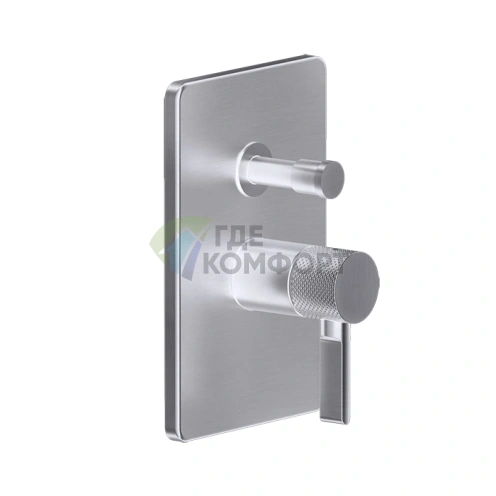 Встраиваемый смеситель GESSI INCISO с автоматическим переключателем на 2 источника в цвете Finox Brushed Nickel (58079#149) - фото 1