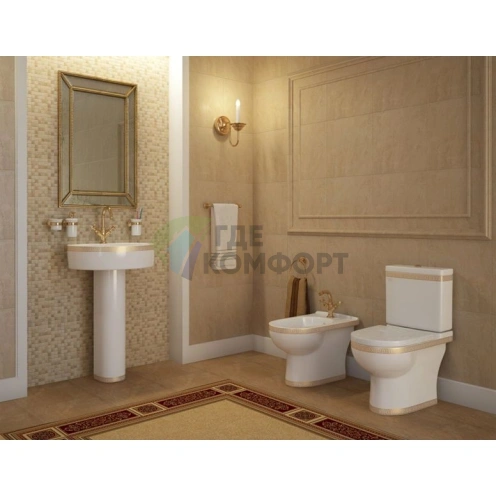 Унитаз-компакт Della Globus Super Plus «Золото Версаче» - фото 2