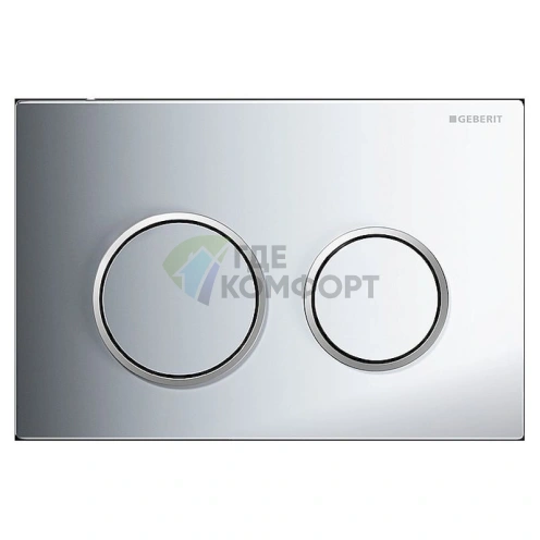 Кнопка смыва Geberit Omega 20 115.085.KH.1 (хром/матовый хром) - фото 1