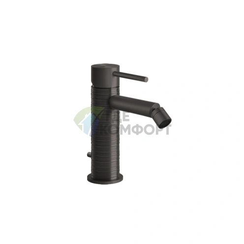 Смеситель для биде GESSI 316 с донным клапаном, 1 отверстие, цвет brushed black metal PVD (54307#707) - фото 1