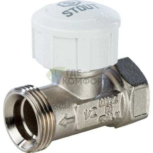 Термостатический клапан прямой Stout 1/2 для радиатора, латунь - фото 3
