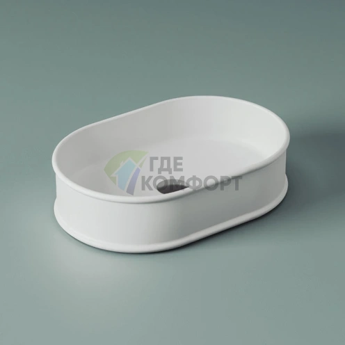 Раковина накладная Artceram ATELIER 60x40 см белая матовая без отверстия (ATL002 05 00) - фото 1