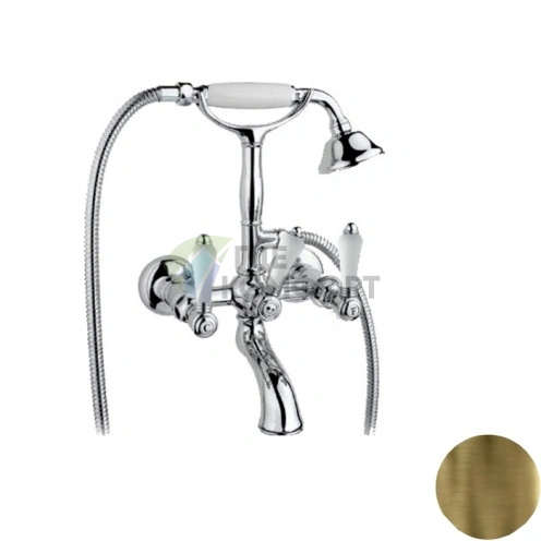 Смеситель для ванны с душем Nicolazzi Petit Mont Blanc настенный, цвет Bronze Plated (1402BZ78) - фото 1