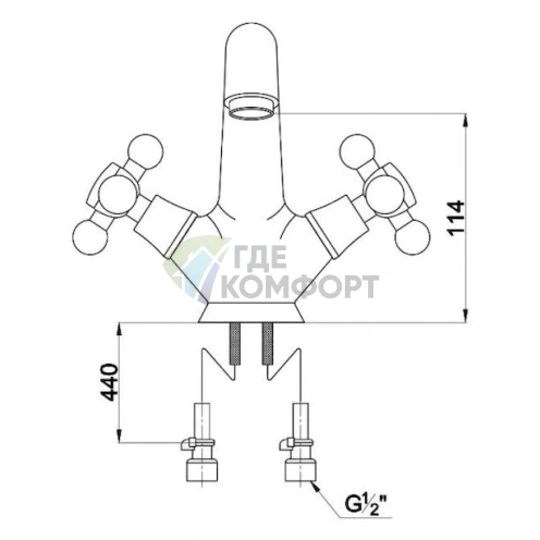 Смеситель для раковины Timo Aviator 0071F - фото 2