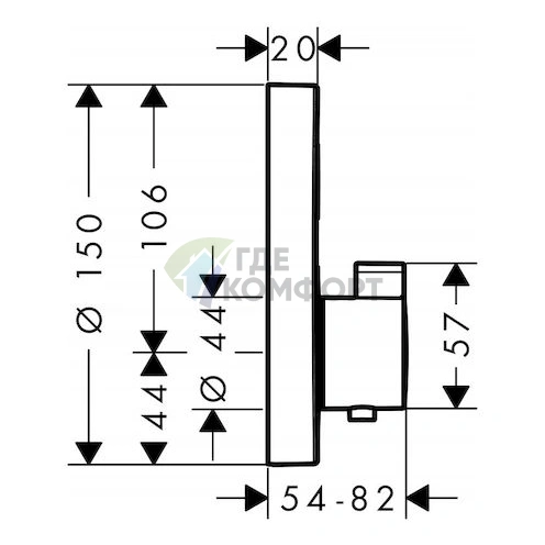 Термостат Hansgrohe ShowerSelect S 15744000 — Идеальная Температура Душа - фото 2