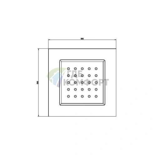 Форсунка боковая поворотная GESSI для встраиваемого монтажа (32987#031) - фото 2