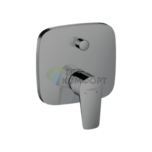 Встраиваемый смеситель для ванны Hansgrohe Talis E с переключателем и защитой EN 1717, матовый черный хром (71474340) - фото 1