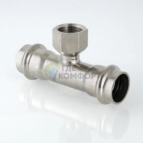 Пресс-тройник с внутренней резьбой 54 х 1 1/4 х 54 мм из нержавеющей стали VTi.932.I.540754 VALTEC (ВАЛТЕК) - фото 6