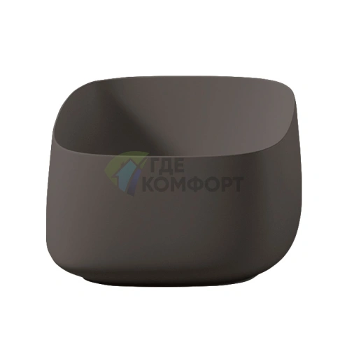 Раковина Artceram Cognac 43x43 см накладная без отверстия цвет cocoa (COL006 39 00) - фото 1