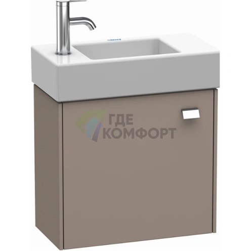 Тумба подвесная Duravit Brioso 484x239x442 мм, базальт матовый, с дверкой (петли слева) (BR4051L1043) - фото 1