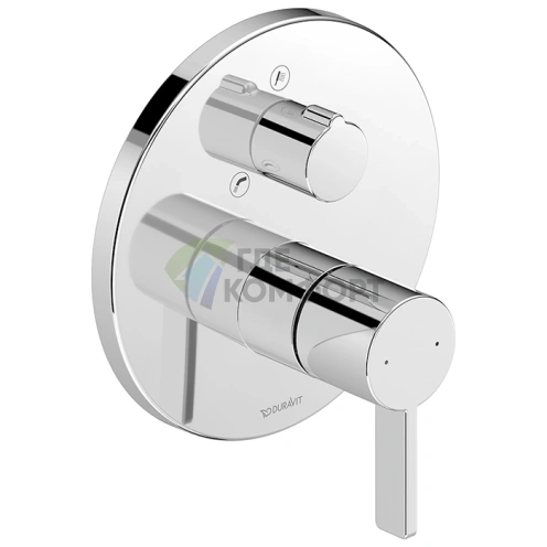 Смеситель для ванны Duravit D-Neo с двумя встраиваемыми изливами в цвете хром (DE5210012010) - фото 1