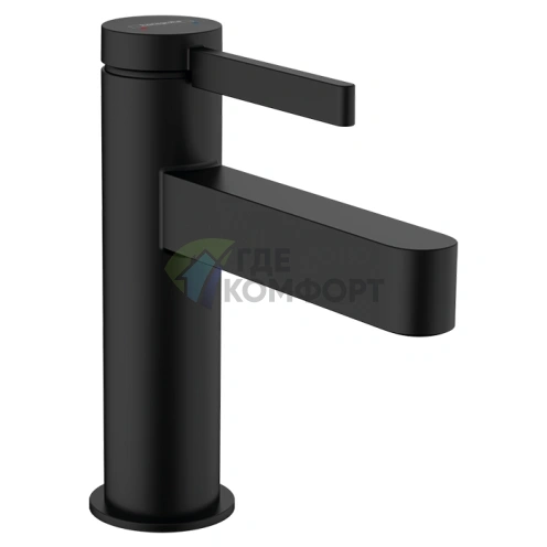 Смеситель для раковины Hansgrohe Finoris однорычажный с донным клапаном, черный матовый (76010670) - фото 1