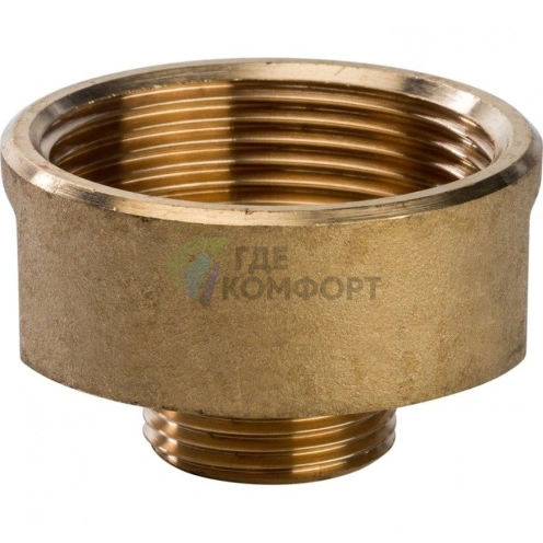 Переходник STOUT ВН 1 1/2 x 1/2 внутренняя/наружная резьба латунный - фото 2