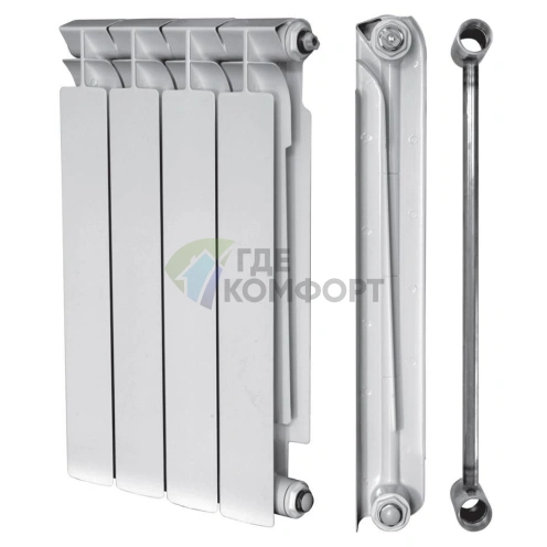 Радиатор Global ISEO 350 4 секции алюминиевый фото 2