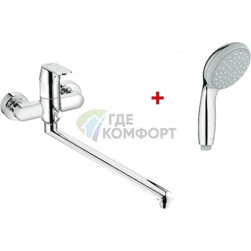 Комплект для ванной Grohe Eurosmart Cosmopolitan + душевая лейка Tempesta New - фото 1