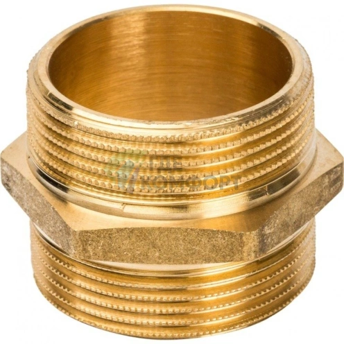 Ниппель STOUT НН 1 1/2 наружная резьба латунный - фото 3