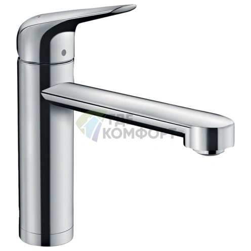 Кухонный смеситель Hansgrohe Focus M42 однорычажный с поворотным изливом для установки перед окном, хром (71807000) - фото 1