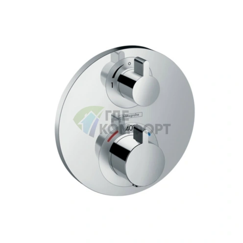 Термостат для душа Hansgrohe Ecostat S с запорным вентилем, хром (15757000) - фото 1