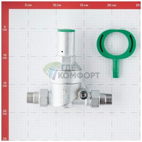 Редуктор давления хром FAR 1/2 наружный-наружный, без манометра FA 2810 12 (ФАР) - фото 2