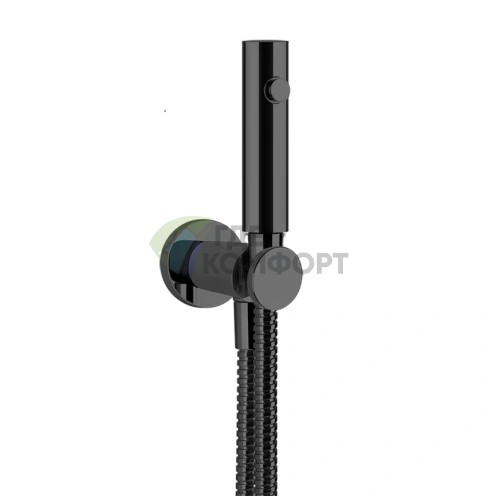 Гигиенический душ Gessi Cono Black Metal Brushed PVD — готовый комплект (45123#707) - фото 1