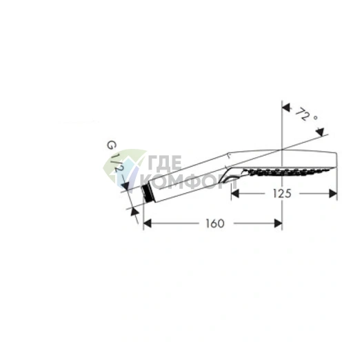 Ручной душ HG Raindance Select S 120 с 3 режимами: Rain, RainAir, Whirl (белый) (26530400) - фото 2