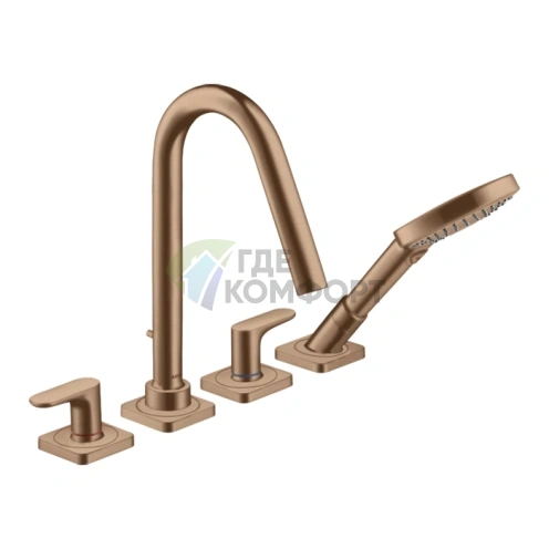 Смеситель для ванны AX Citterio M в цвете шлифованное красное золото (34454310) - фото 1