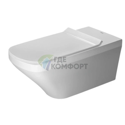 Подвесной унитаз Duravit DuraStyle Rimless безободковый с вертикальным смывом для маломобильных групп, глубина 70 см, комплект крепления Durafix (2559090000) - фото 1