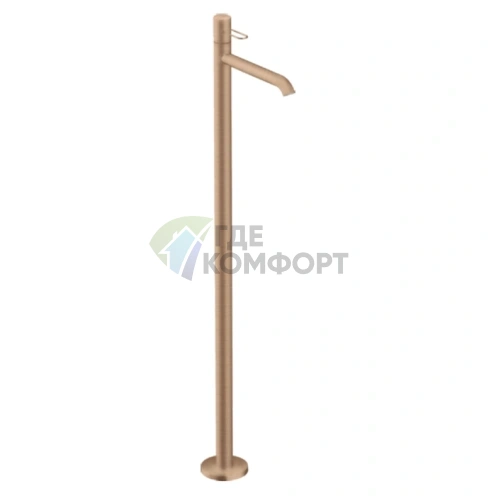 Смеситель для раковины напольный AX Uno цвет «Шлифованное красное золото» (38037310) - фото 1