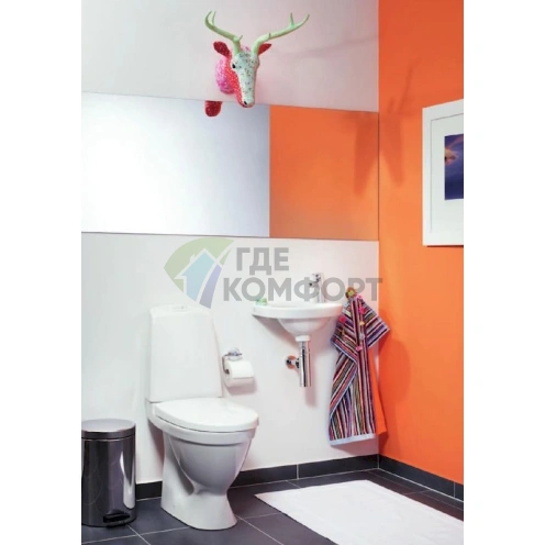 Унитаз-компакт Gustavsberg Nautic 5510 с жесткой крышкой - фото 6