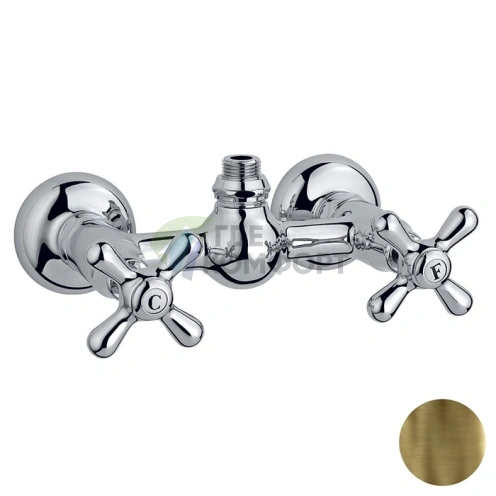 Смеситель для душа Nicolazzi Nuova Brenta с двумя ручками и верхним подключением, бронза (2525BZ) - фото 1