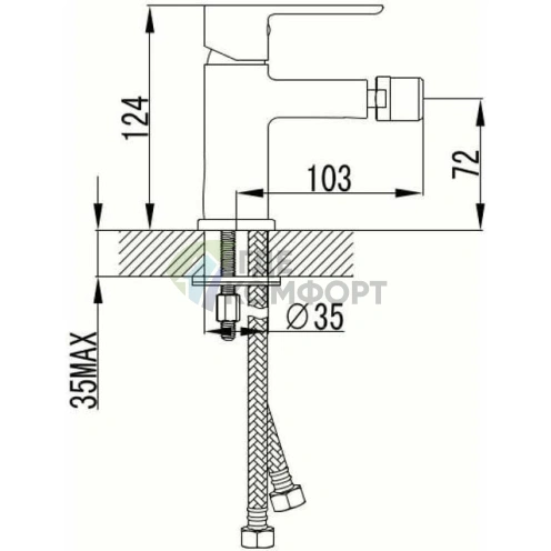 Смеситель для биде Lemark Magic LM3408C - фото 2
