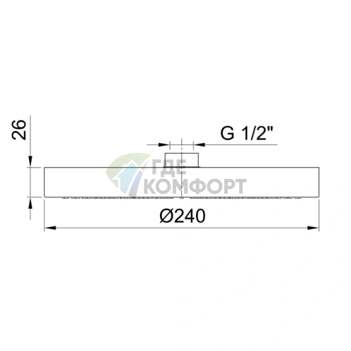 Верхний душ Fantini Venezia 240 мм, матовый белый (86 29 8083) - фото 2