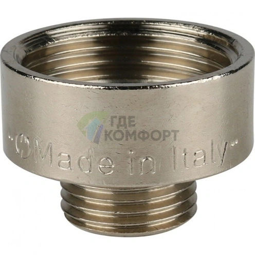 Переходник STOUT ВН 1 x 1/2 внутренняя/наружная резьба никелированный - фото 3