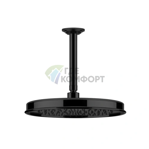 Верхний душ GESSI VENTI20 300 мм с потолочным держателем 293 мм, матовый черный (65153#299) - фото 1