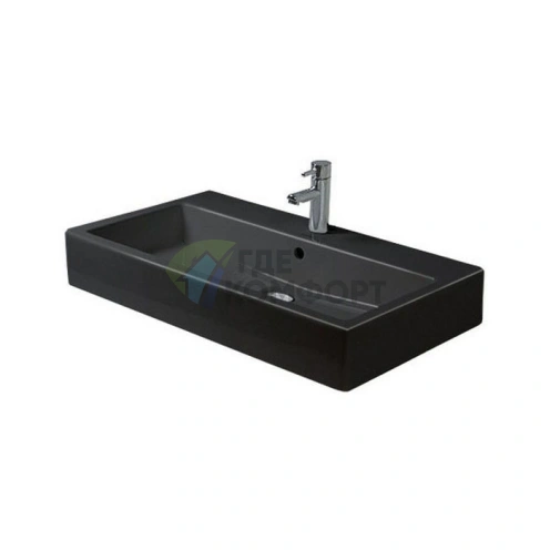 Раковина Duravit Vero для мебели с перел с 3 отврстиями под смеситель 700x470мм Цвет Черный - фото 1