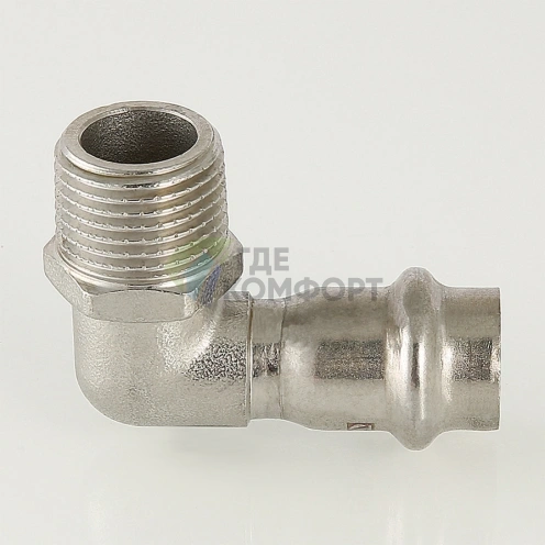 Пресс-угольник с наружной резьбой 15 мм х 1/2 из нержавеющей стали VTi.953.I.001504 VALTEC (ВАЛТЕК) - фото 9