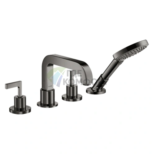 Смеситель для ванны AX Citterio полированный черный хром (39454330) - фото 1