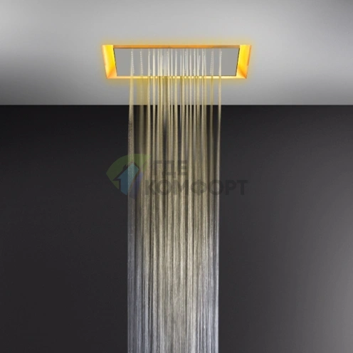 Накладная панель GESSI Minimali/Afilo 500x500 мм для встраивания в потолок душевой системы (зеркальная сталь) (57012#238) - фото 1