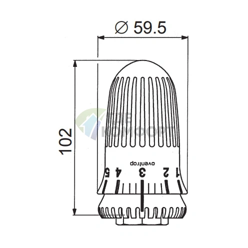 Термостат Oventrop Uni CH M30x1-5 белый 1011265 - фото 3
