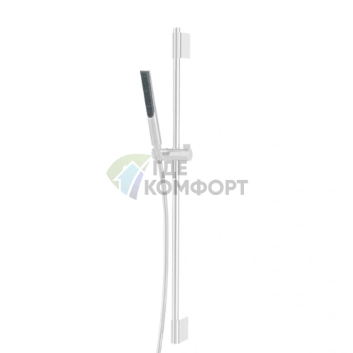 Комплект для душа BOSSINI APICE со штангой, ручным душем Slim и шлангом 1500 мм в матовом белом цвете (DA5061-N.045) - фото 1