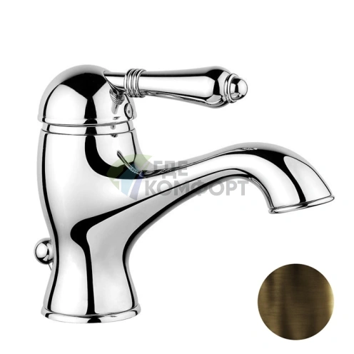 Смеситель для раковины Nicolazzi El Capitan однорычажный с донным клапаном в цвете тёмная бронза (3402DB75) - фото 1