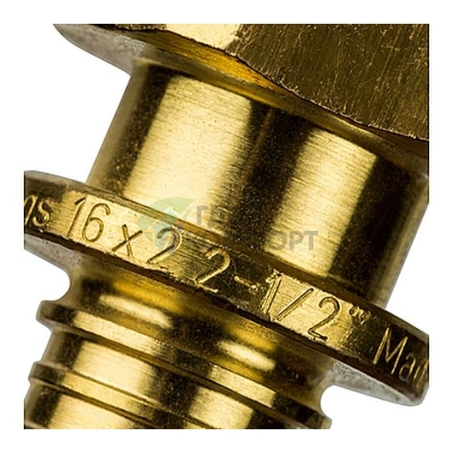 Переходник для труб из сшитого полиэтилена STOUT с внутренней резьбой ВР 16 x G 1/2 аксиальный - фото 4