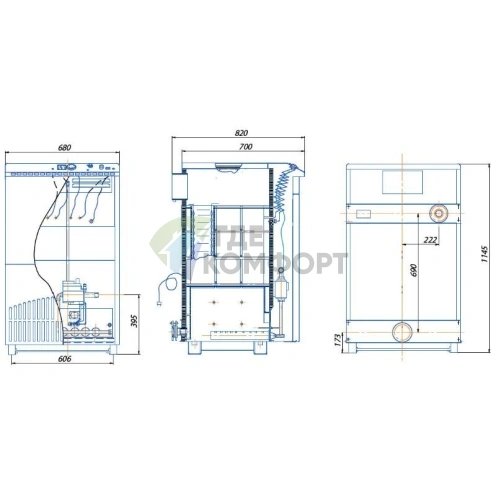 Газовый напольный одноконтурный котел Aton SAAB-96 - фото 2