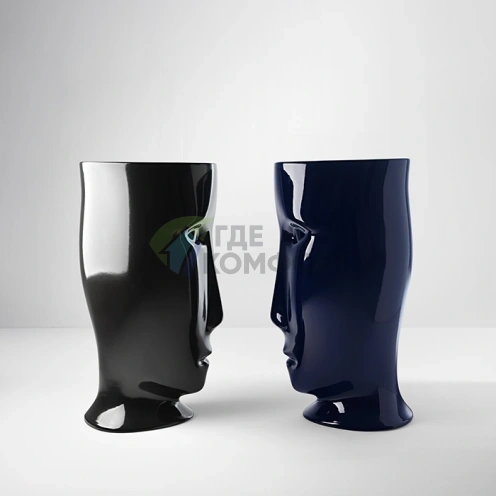 Раковина Kerasan Artwork MOLOCO: свободностоящая, слив в стену, черный глянец (474004) - фото 3