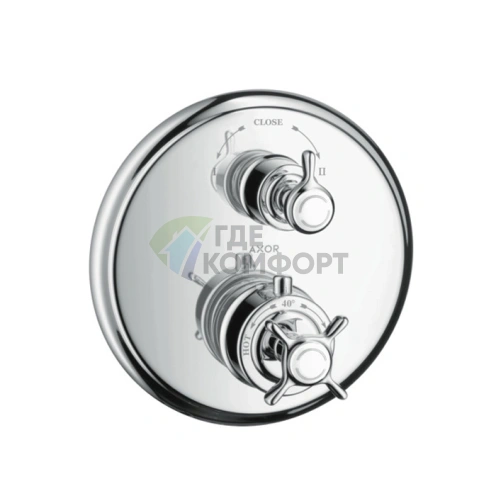 Термостат для душа AX Montreux встраиваемый, на 2 выхода, хром (16820000) - фото 1