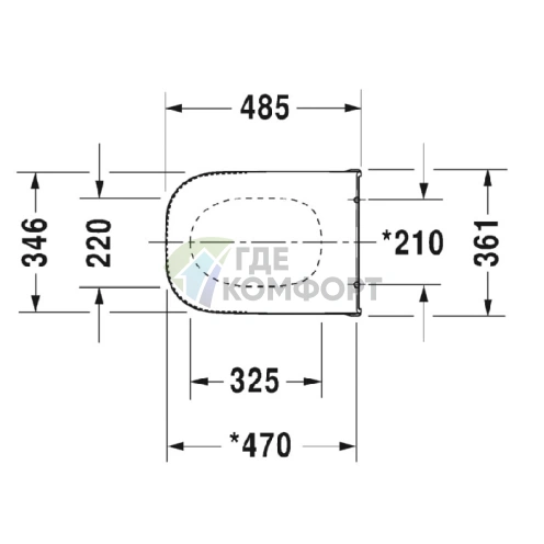 Сиденье для унитаза Duravit D-Code удлиненное белое со съемным микролифтом (60390000) - фото 2