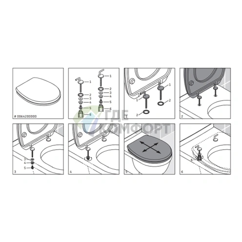 Сиденье для унитаза Duravit Starck 3 с микролифтом и петлями из нержавеющей стали, белое (67790000) - фото 2