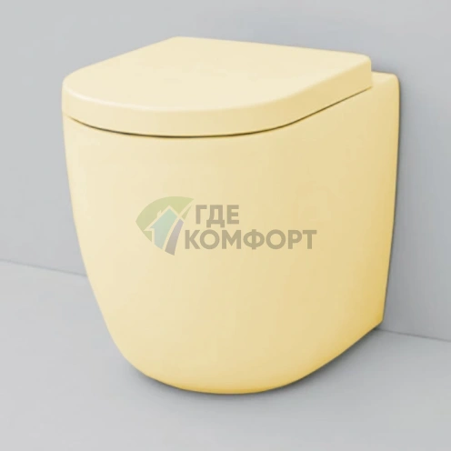Унитаз напольный приставной ARTCERAM FILE 2.0 360x520 мм с крепежом, цвет Zync yellow (FLV002 12 00) - фото 1