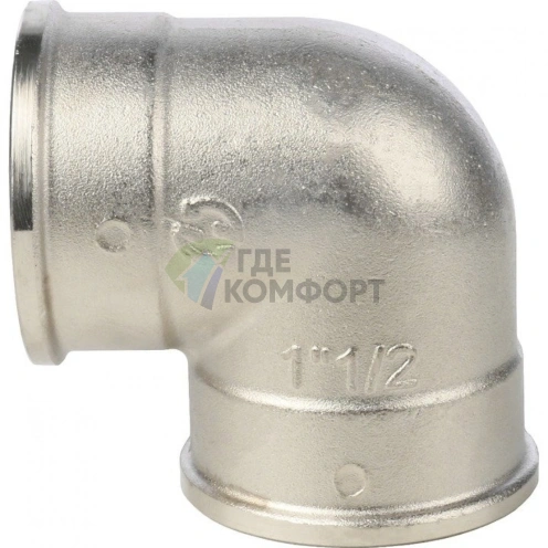 Угольник Stout внутренняя/внутренняя резьба латунный ВВ 1 1/2 никелированный - фото 9